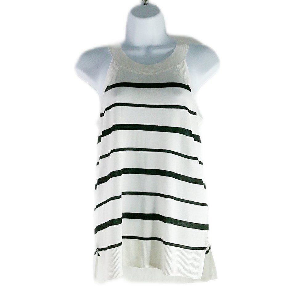 Banana Republic - Sleeveless, Striped Thin Black/White Sweater - Size XS